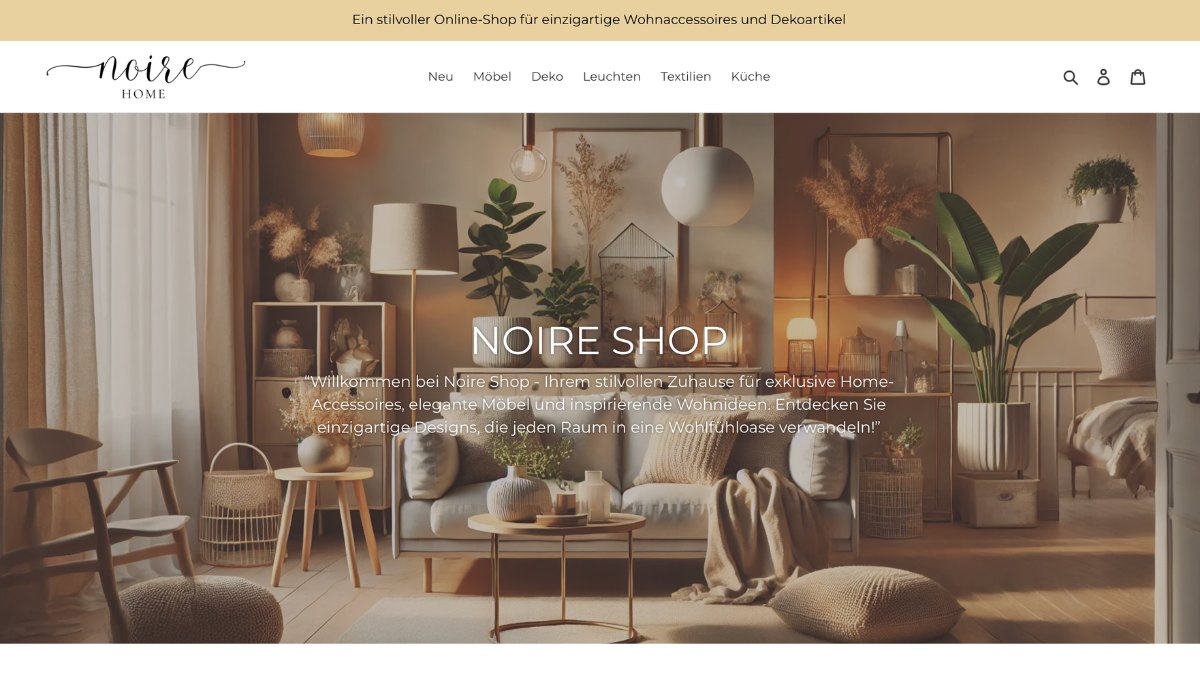 Noire Shop – E-Commerce